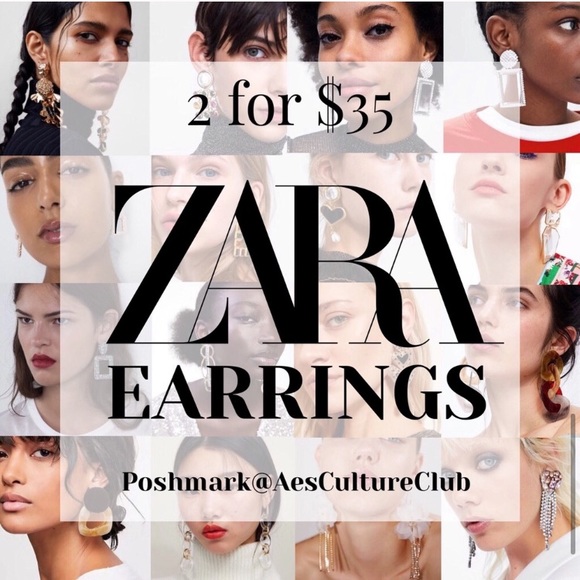 2/$35🖤 ZARA Long Copper Rhinestone Mesh Earrings - Picture 4 of 4